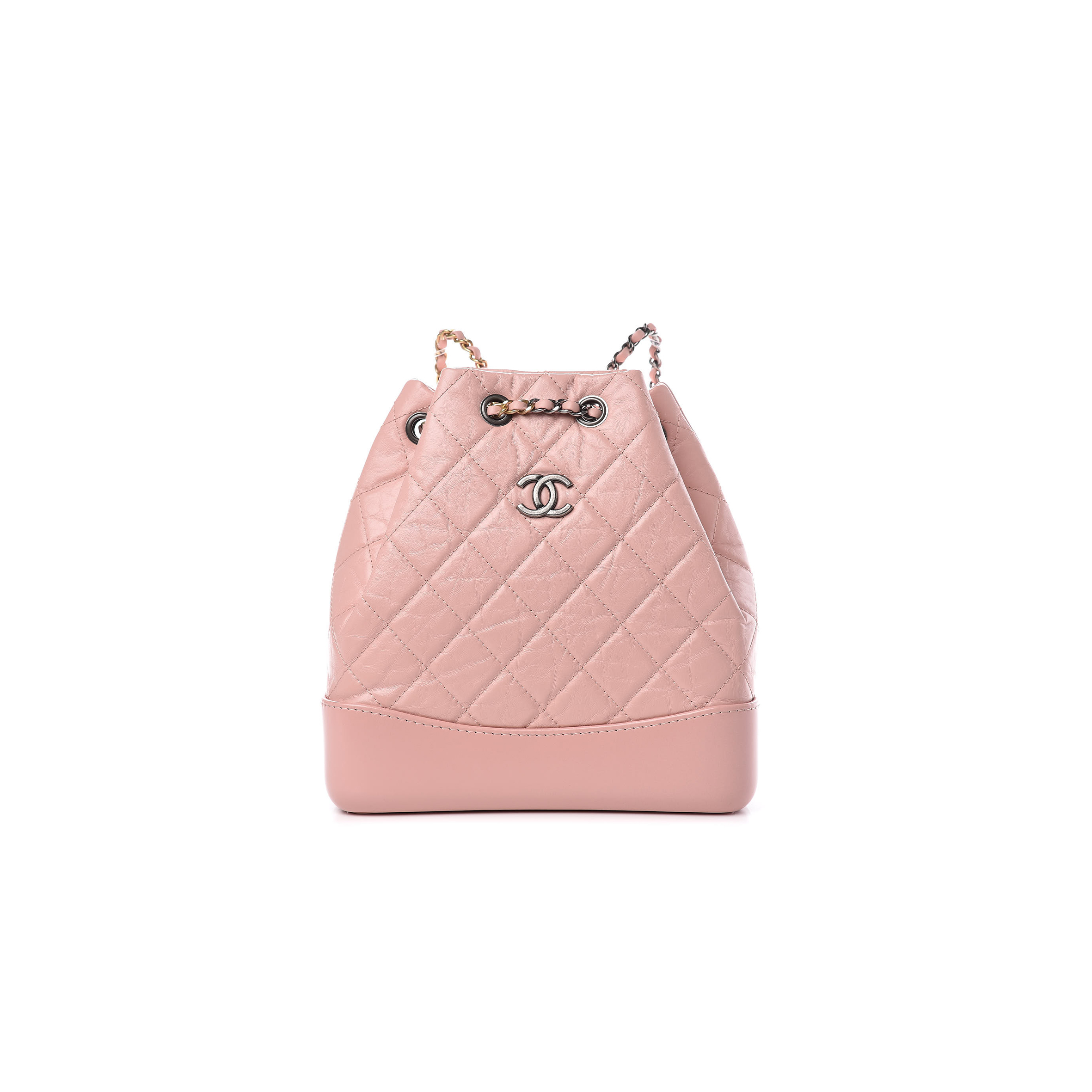 CHANEL AGED CALFSKIN QUILTED GABRIELLE BACKPACK 387337 (21*23*10cm)